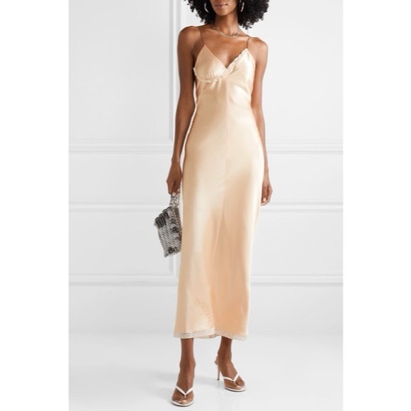 Alexander Wang Silk Chain Strap Maxi Dress sz 4 Small